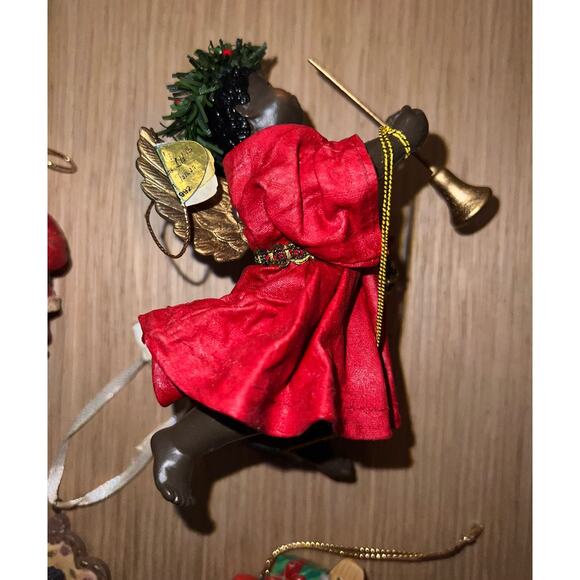 Vintage Midwest Black African Santa Angels Ballerina Ornaments Lot of 11 - Picture 6 of 11